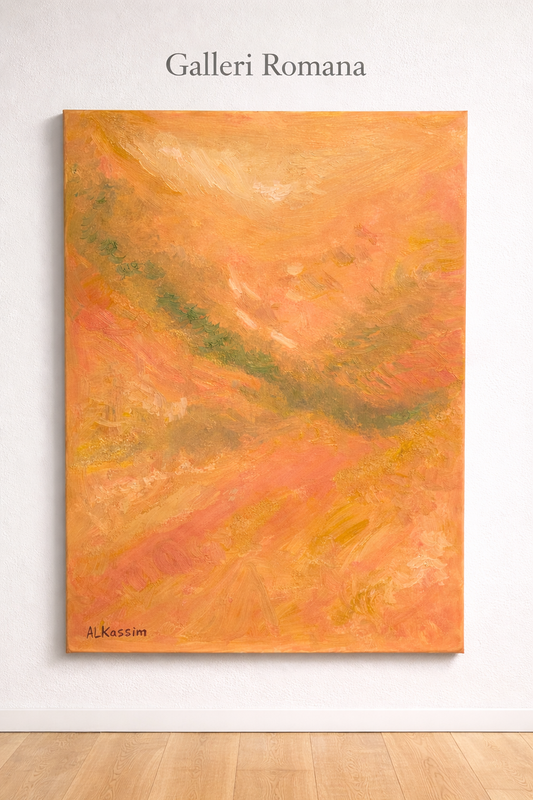 Originalt oljemaleri – 50 × 70 cm "Rosa drøm"