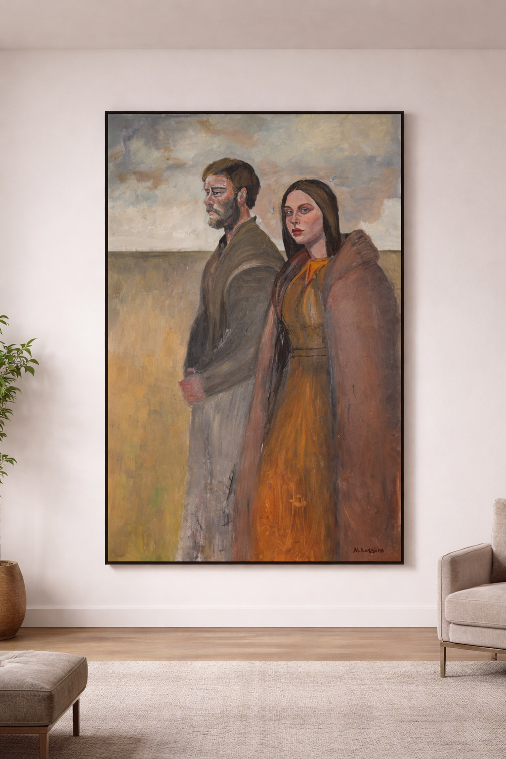 Sammen i stillheten – Originalt oljemaleri på lerret