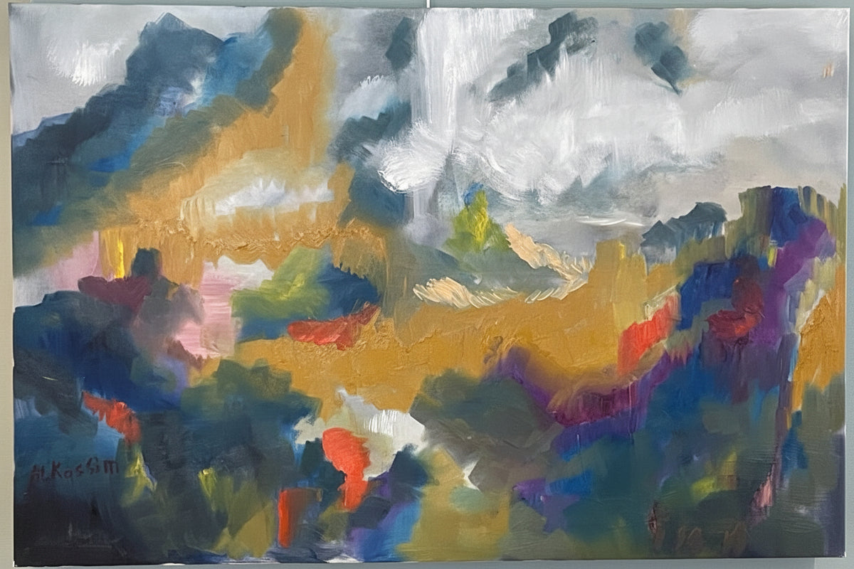 Fargenes dans originalt oljemaleri 120 * 80 cm
